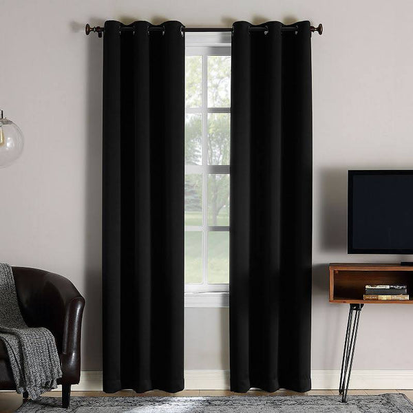 Sun Zero Extreme 2-Pack Norway Theater Grade 100% Blackout Window Curtain 40X84