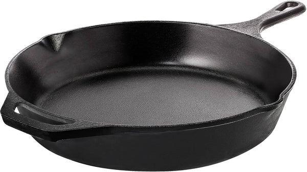 Utopia Kitchen - Saute Fry Pan - Chefs Pan, Pre - Seasoned Cast Iron Skillet - Nonstick Frying Pan 10.25 inch - Safe Grill Cookware for Indoor &