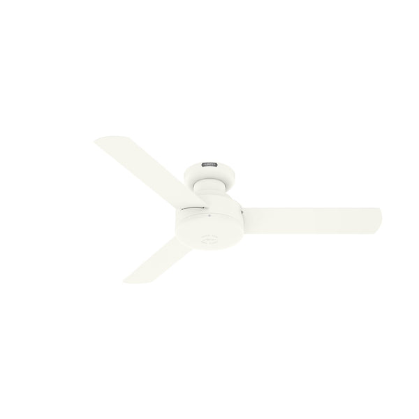 Hunter 52402 44 in. Presto Matte White Low Profile Ceiling Fan & Wall Control